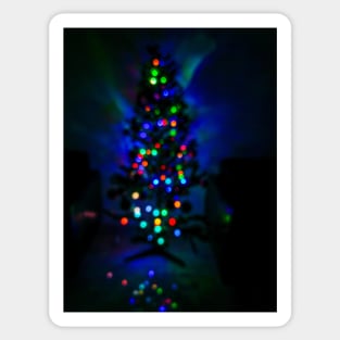 Christmas Tree Lights Photography Sticker